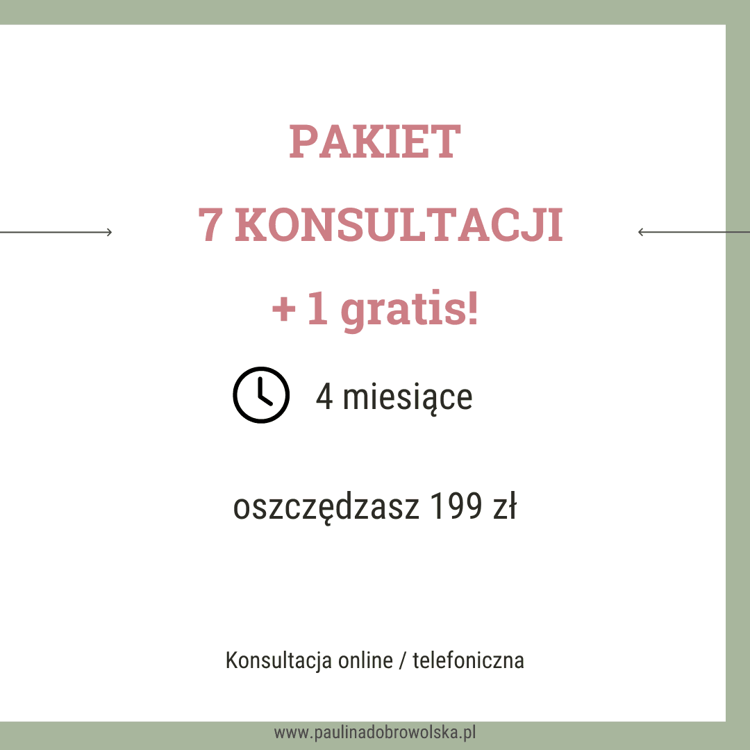 Pakiet 8 konsultacji (7+1 gratis!)