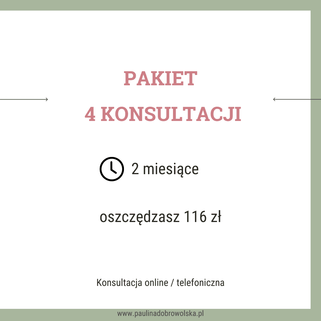 Pakiet 4 konsultacji psychodietetycznych