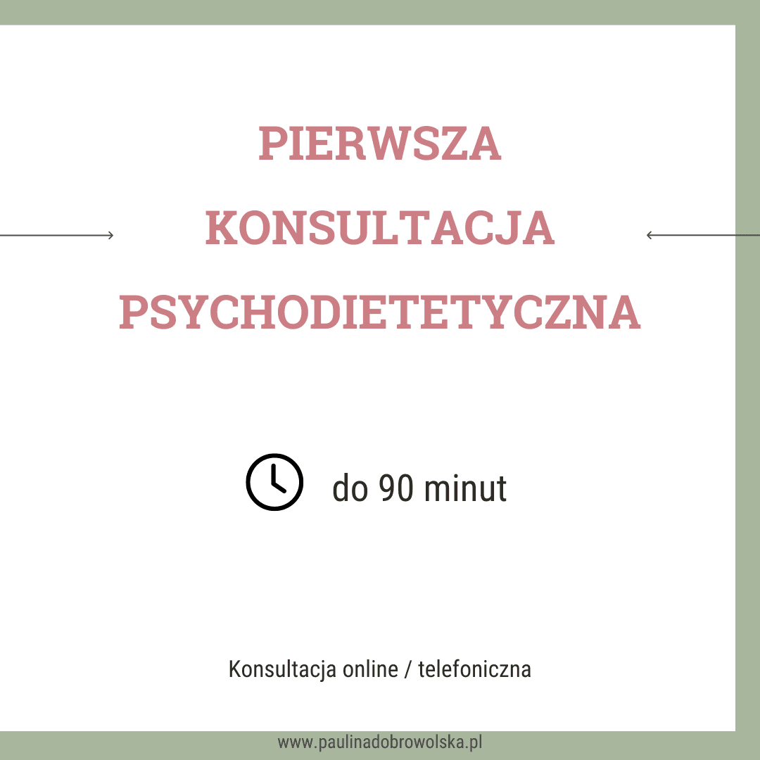 Pierwsza konsultacja  psychodietetyczna ONLINE